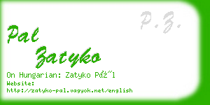 pal zatyko business card